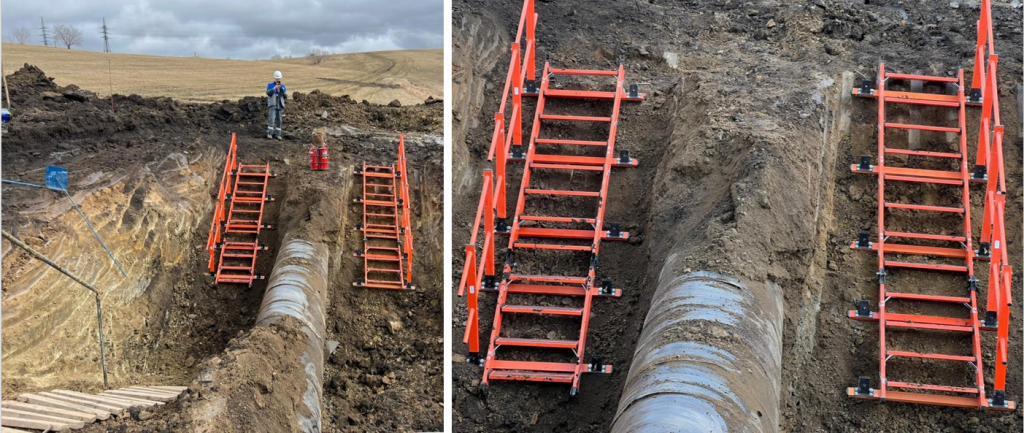 Лестницы для спуска в котлован при ремонтных работах. Организации безопасности спуска, подъема и эвакуации сотрудников работающих в котлованах и траншеях 