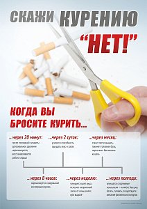 Плакат о вреде курения (А2) (420х594; Ламинированная бумага )