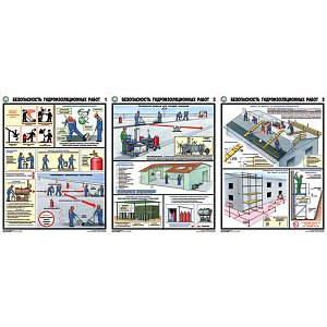 Информационный плакат Безопасность гидроизоляционных работ